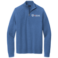 Charter Blue Heather front - Kodiak Brooks Brothers® Cotton Stretch 1/4-Zip Sweater - Kodiak Project Services Logo