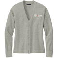 Light Shadow Grey Heather front - Kodiak Brooks Brothers® Women’s Cotton Stretch Cardigan Sweater - Kodiak Project Services Logo