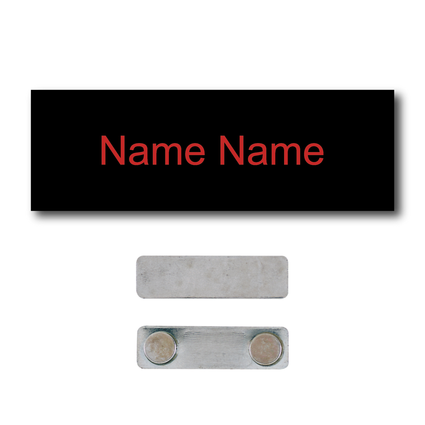 Single Color Plastic Name Badge with Magnetic Backing