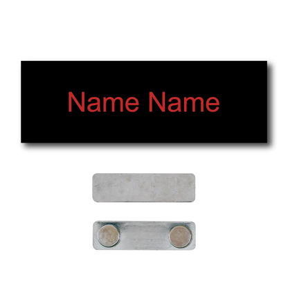 Single Color Plastic Name Badge with Magnetic Backing