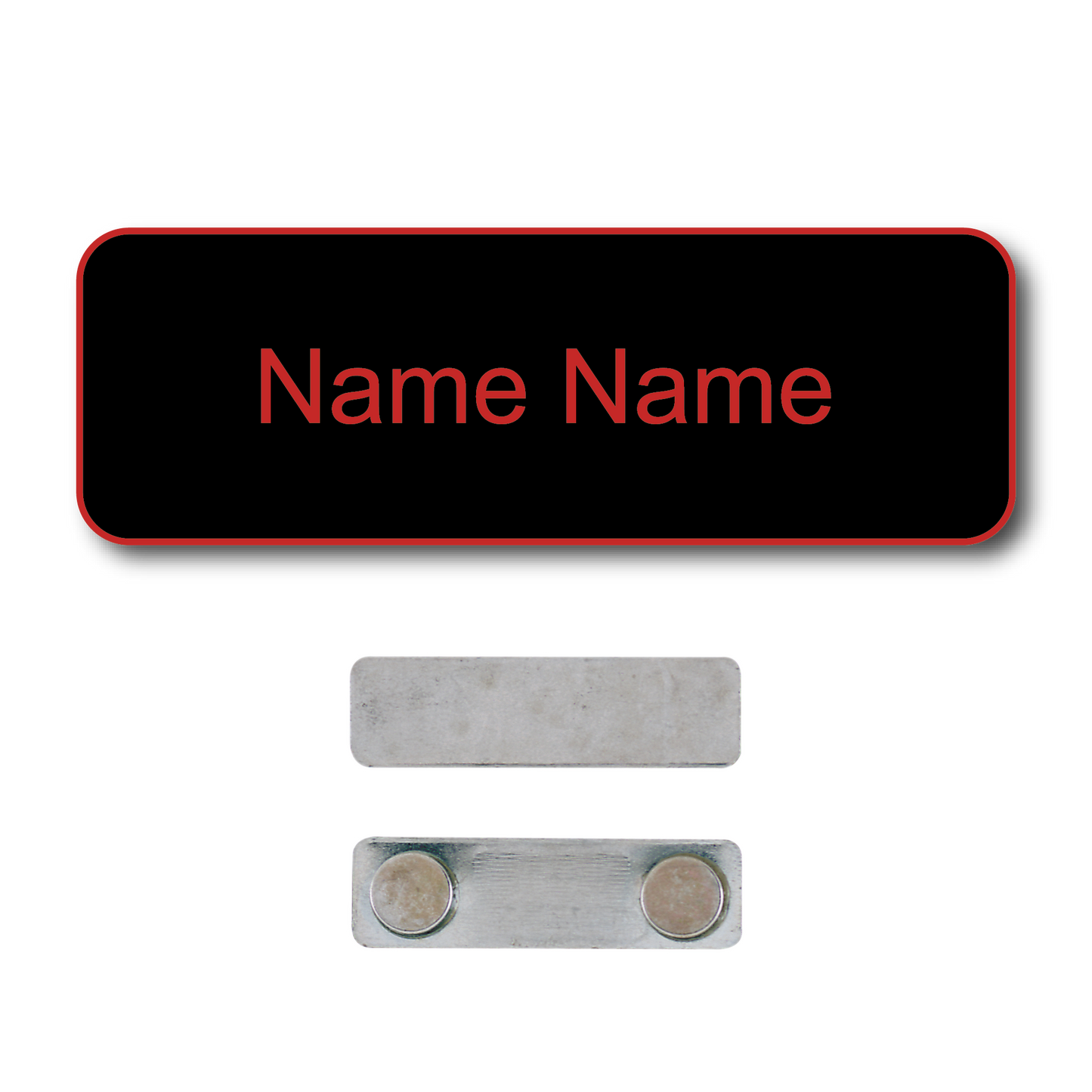 Single Color Plastic Name Badge with Magnetic Backing