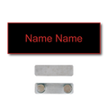 Single Color Plastic Name Badge with Magnetic Backing