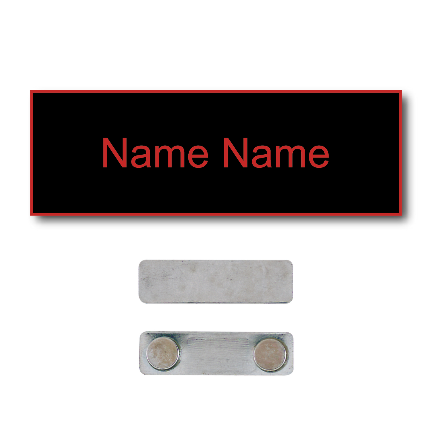 Single Color Plastic Name Badge with Magnetic Backing
