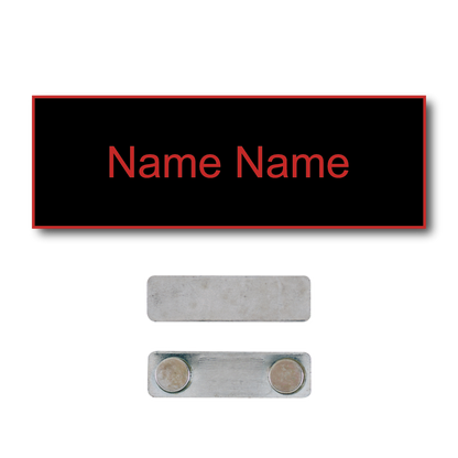Single Color Plastic Name Badge with Magnetic Backing