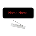 Single Color Plastic Name Badge with Pin Backing
