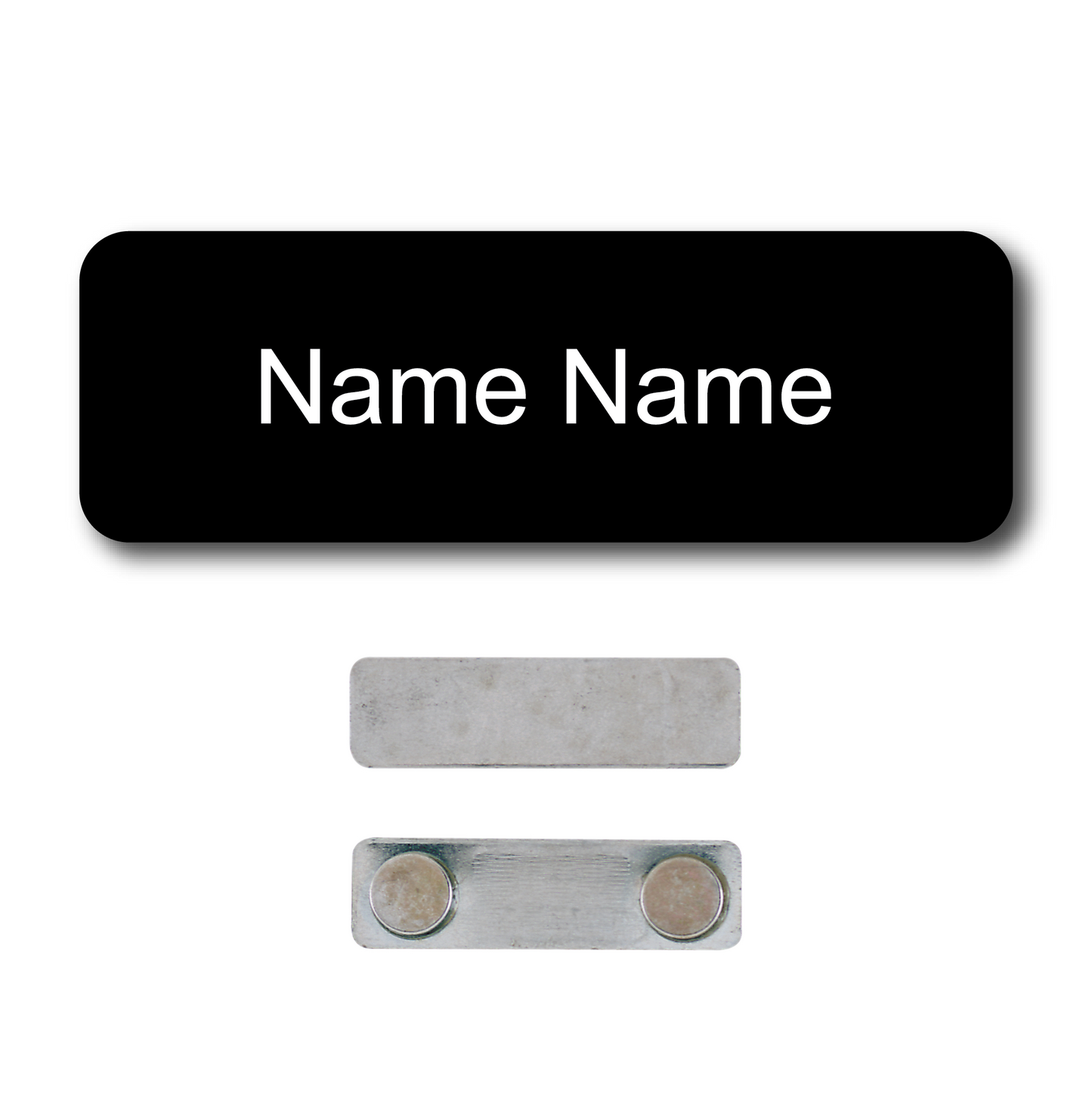 Single Color Plastic Name Badge with Magnetic Backing