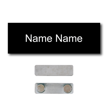 Single Color Plastic Name Badge with Magnetic Backing