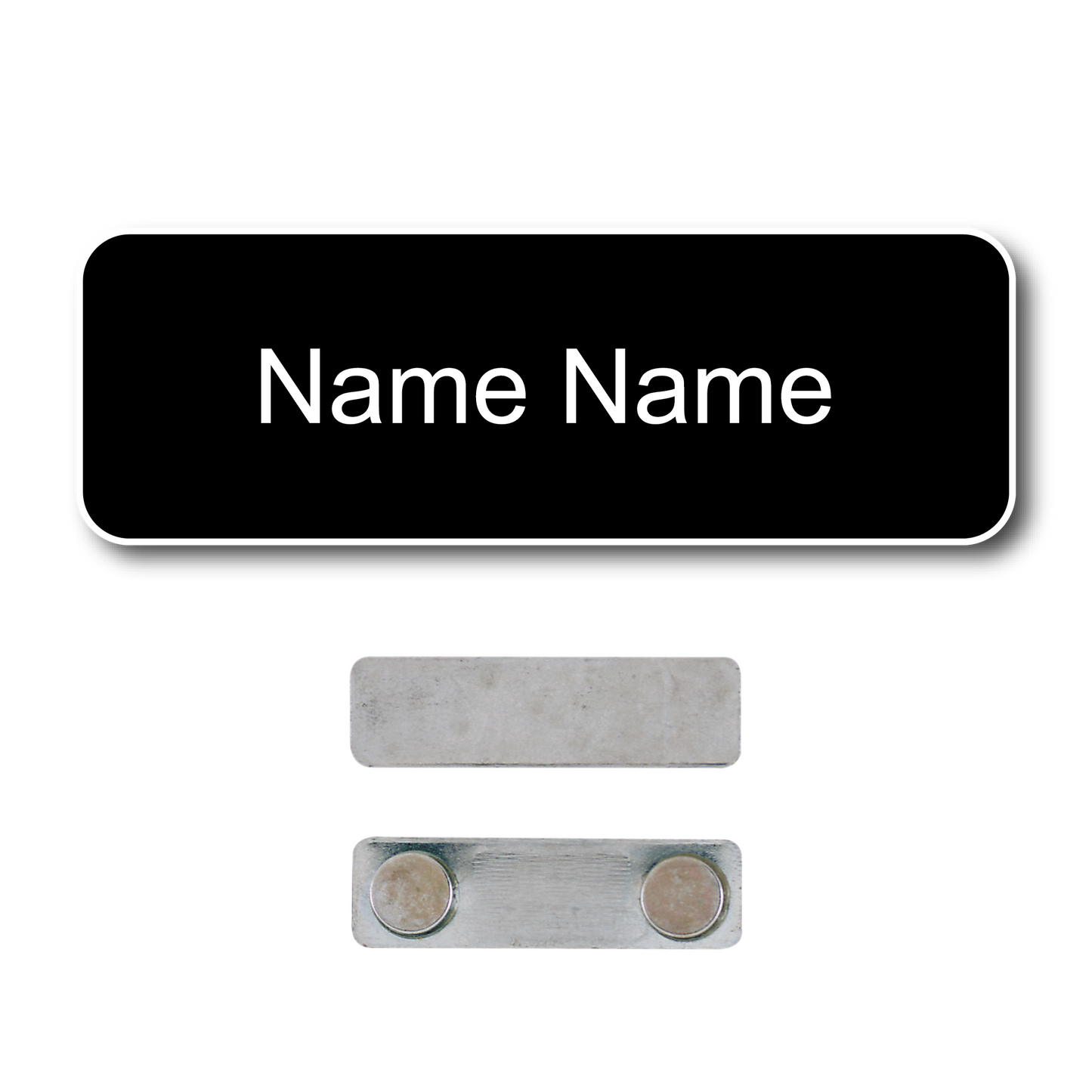Single Color Plastic Name Badge with Magnetic Backing