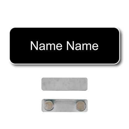 Single Color Plastic Name Badge with Magnetic Backing