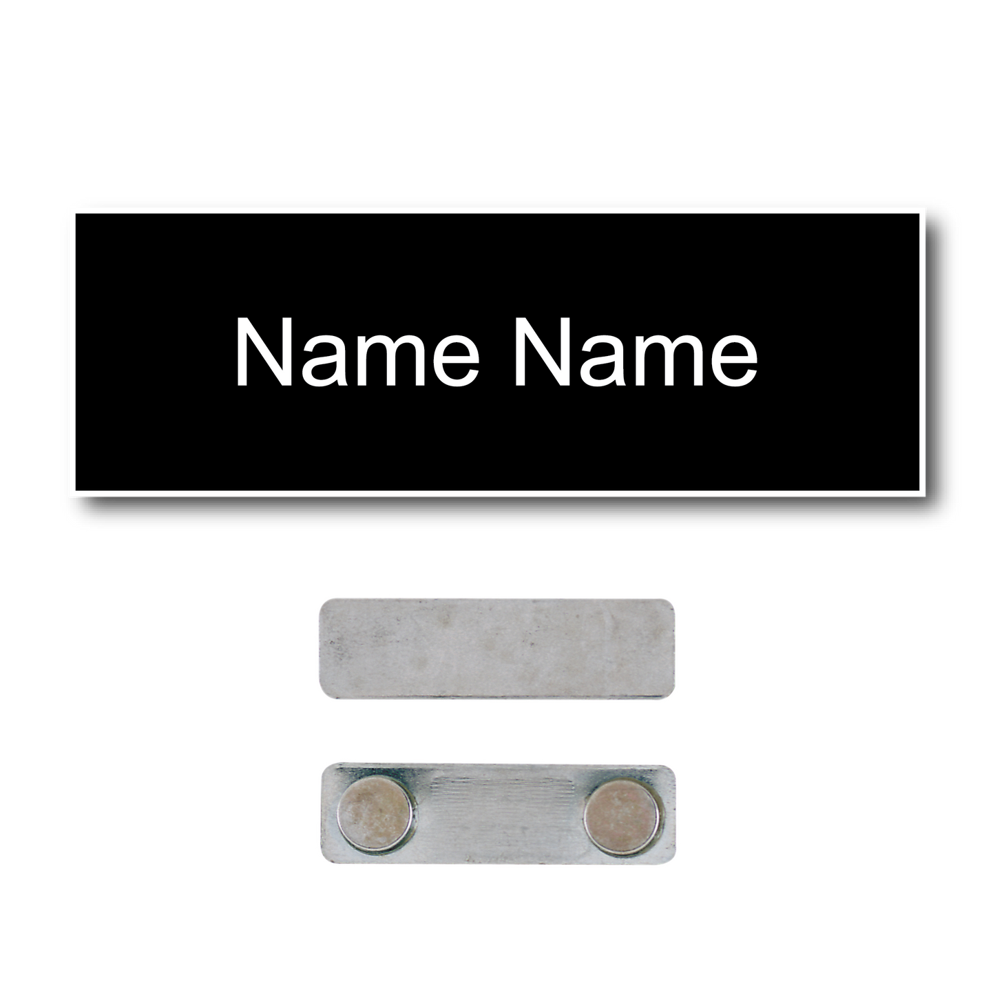 Single Color Plastic Name Badge with Magnetic Backing