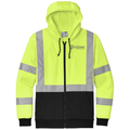Safety Yellow front - Kodiak CornerStone® ANSI 107 Class 3 Heavy-Duty Fleece Full-Zip Hoodie - Kodiak Project Services Logo