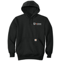 Black front - Kodiak Carhartt ® Rain Defender ® Paxton Heavyweight Hooded Sweatshirt - Kodiak Project Services Logo