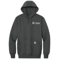 Carbon Heather front - Kodiak Carhartt ® Rain Defender ® Paxton Heavyweight Hooded Sweatshirt - Kodiak Project Services Logo