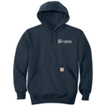 New Navy front - Kodiak Carhartt ® Rain Defender ® Paxton Heavyweight Hooded Sweatshirt - Kodiak Project Services Logo