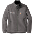 Charcoal front - Kodiak Carhartt ® Crowley Soft Shell Jacket - Kodiak Project Services Logo