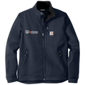 Navy front - Kodiak Carhartt ® Crowley Soft Shell Jacket - Kodiak Project Services Logo