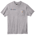 Heather Grey front - Kodiak Carhartt ® Workwear Pocket Short Sleeve T-Shirt - Kodiak Project Services Logo