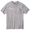 Heather Grey front - Kodiak Carhartt ® Tall Workwear Pocket Short Sleeve T-Shirt - Kodiak Project Services Logo