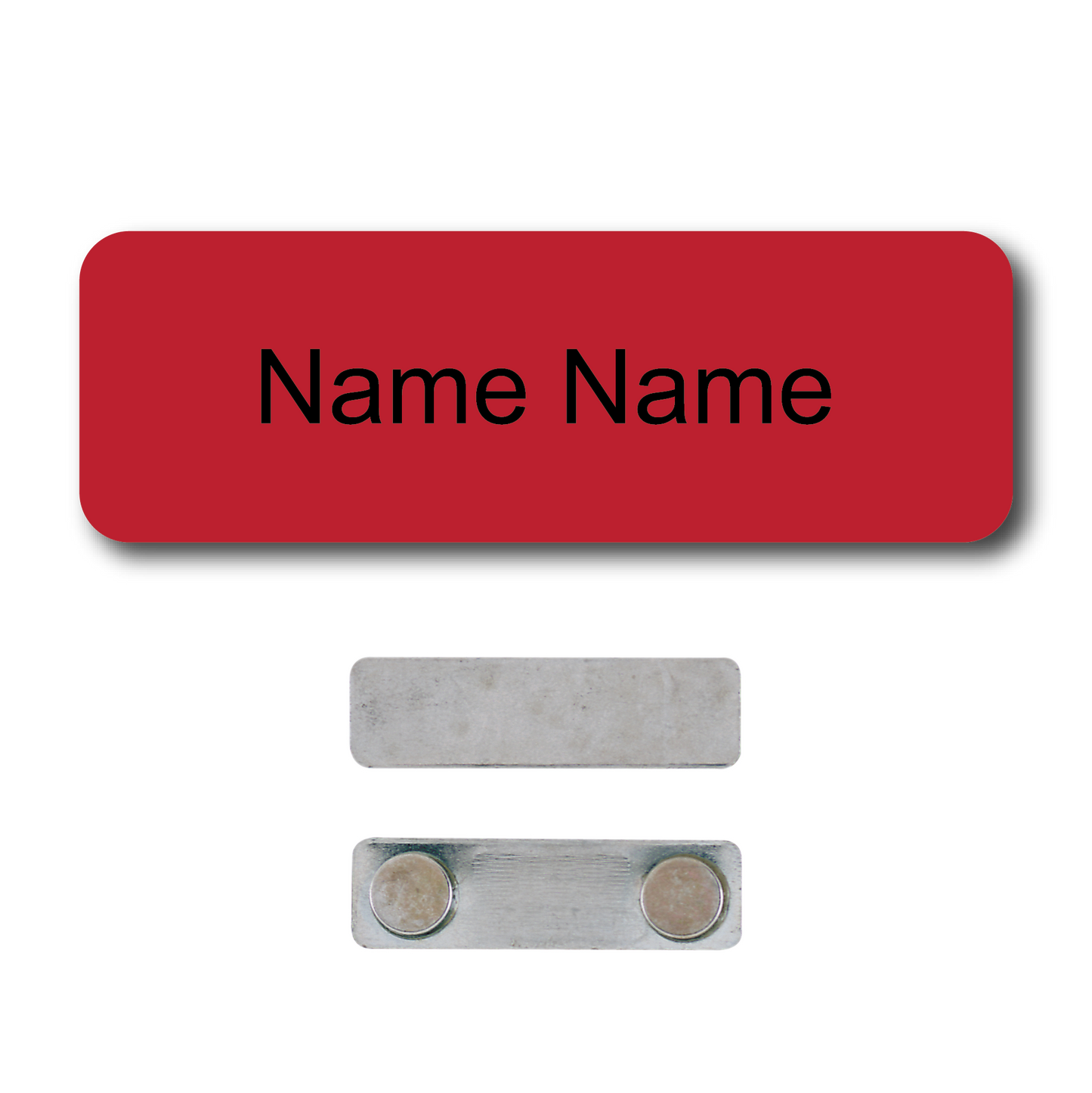 Single Color Plastic Name Badge with Magnetic Backing