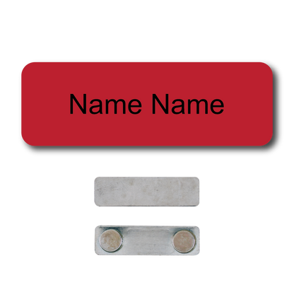 Single Color Plastic Name Badge with Magnetic Backing