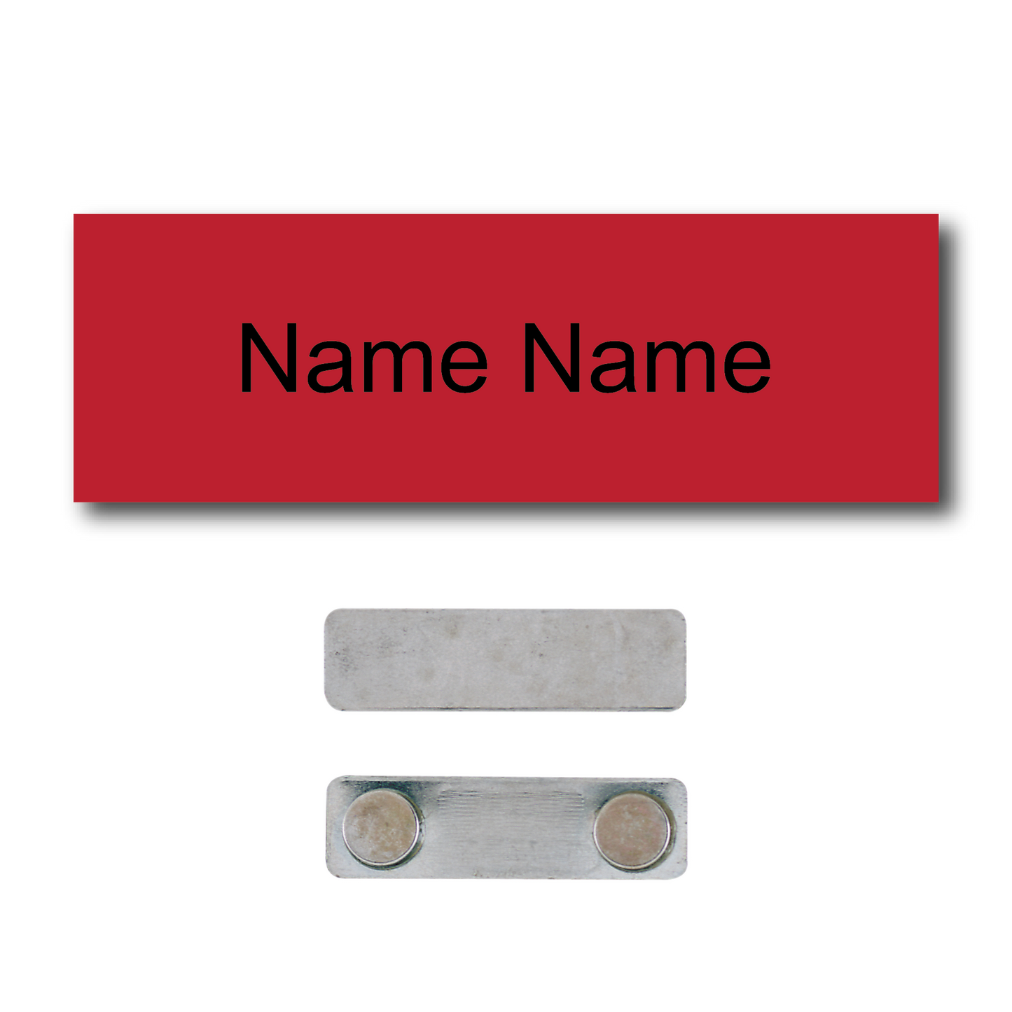 Single Color Plastic Name Badge with Magnetic Backing