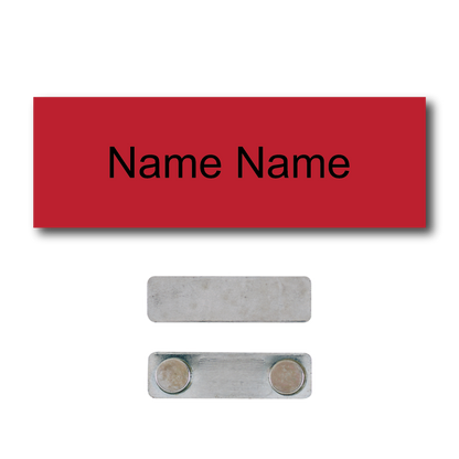 Single Color Plastic Name Badge with Magnetic Backing