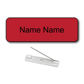 Single Color Plastic Name Badge with Pin Backing