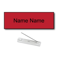 Single Color Plastic Name Badge with Pin Backing