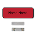 Single Color Plastic Name Badge with Magnetic Backing