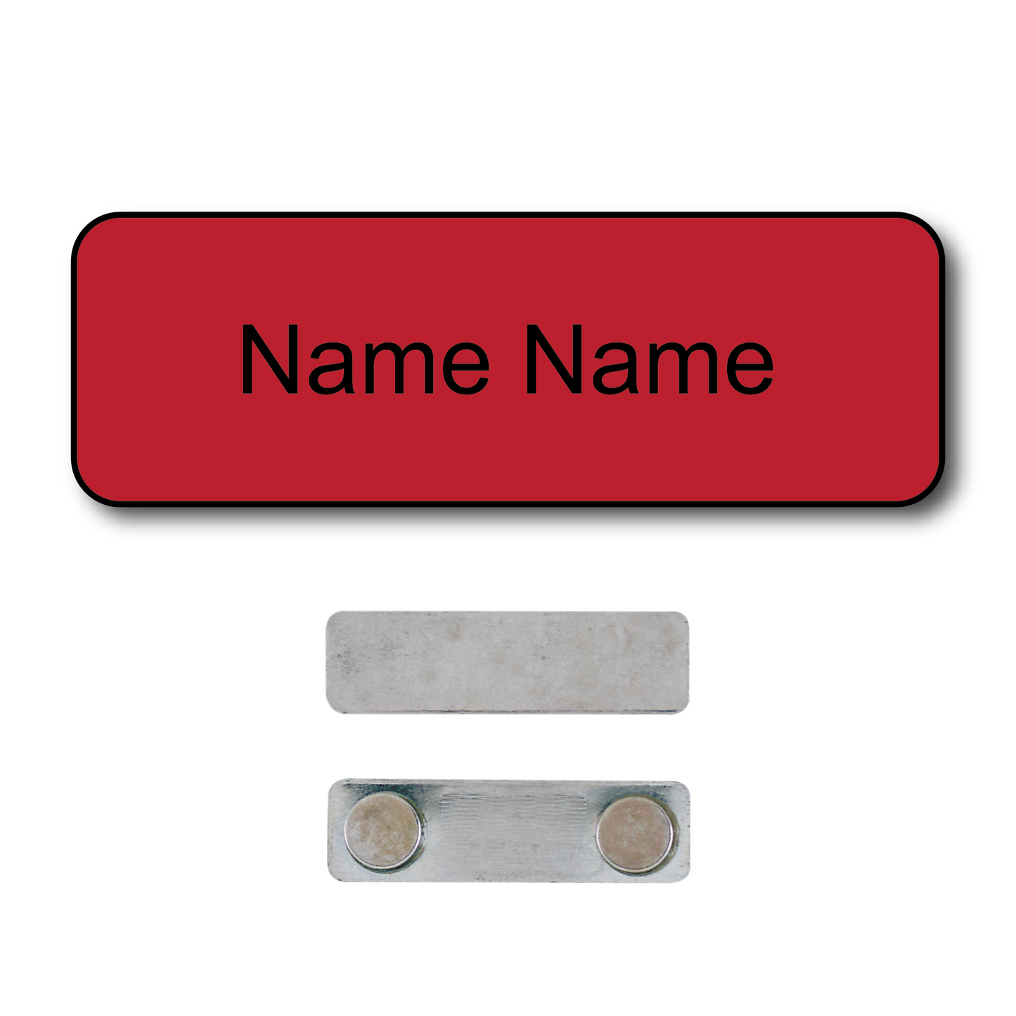 Single Color Plastic Name Badge with Magnetic Backing