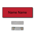 Single Color Plastic Name Badge with Magnetic Backing