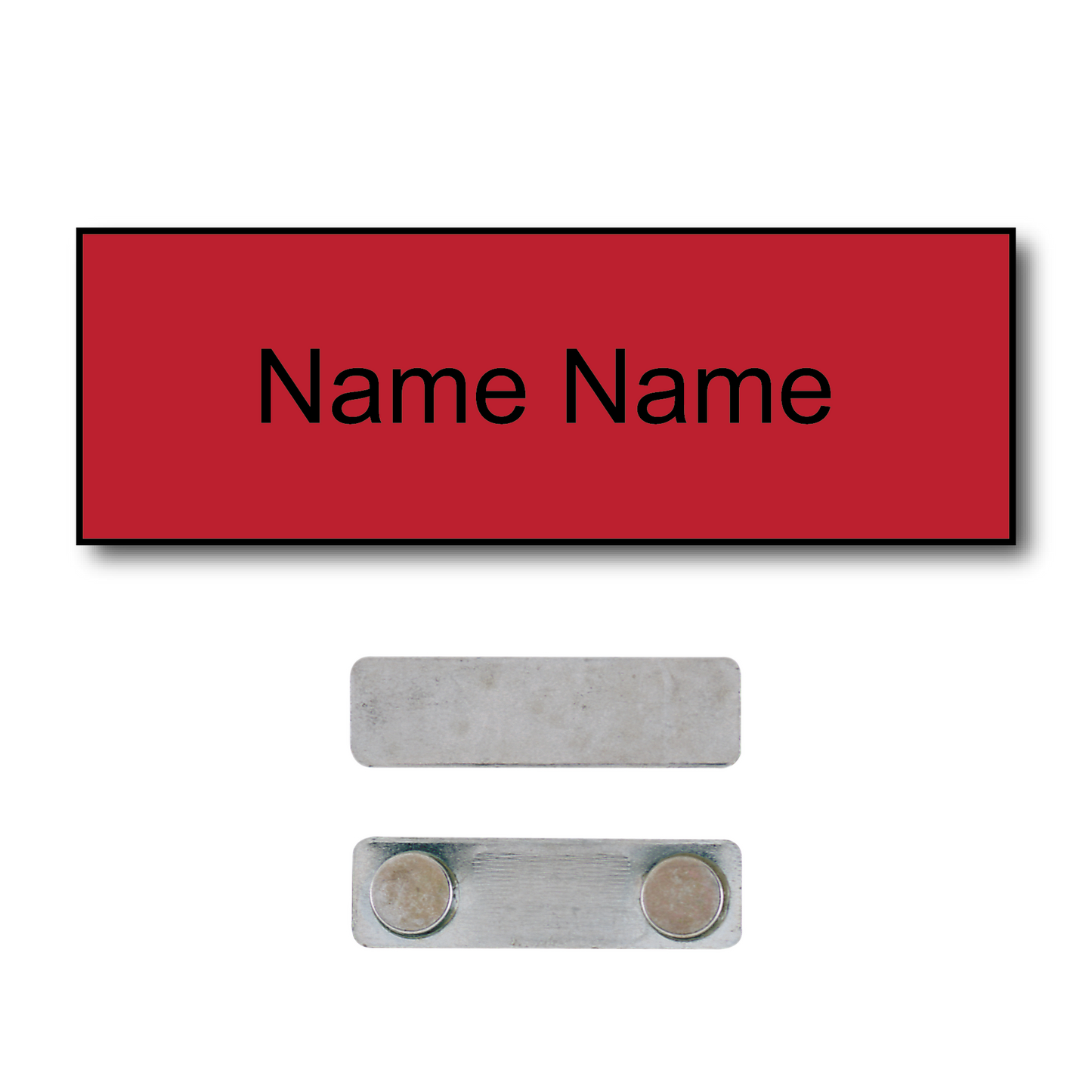 Single Color Plastic Name Badge with Magnetic Backing