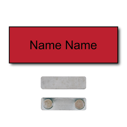 Single Color Plastic Name Badge with Magnetic Backing