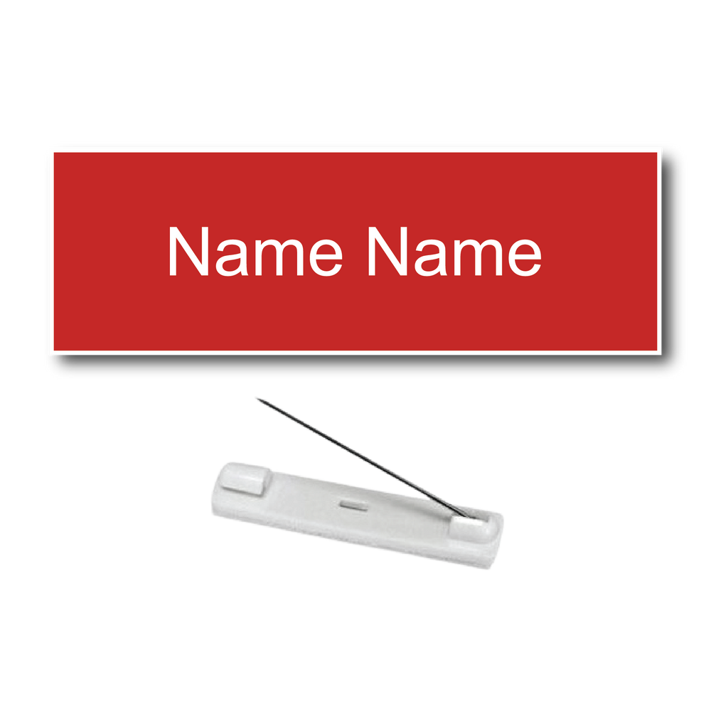 Single Color Plastic Name Badge with Pin Backing