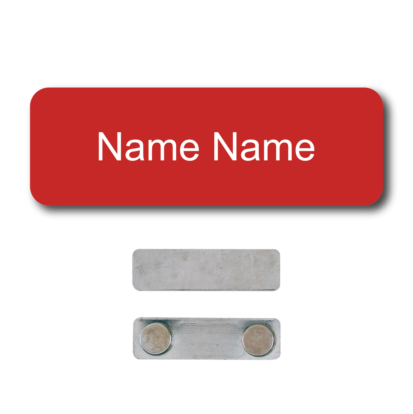 Single Color Plastic Name Badge with Magnetic Backing