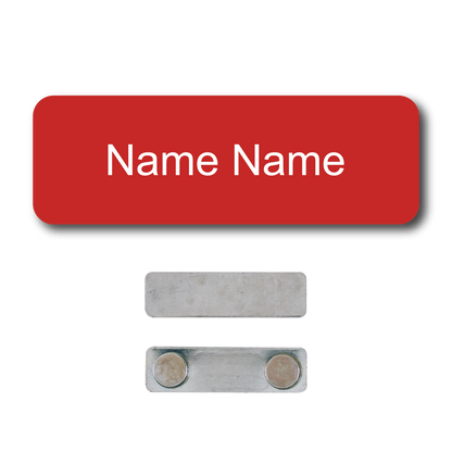 Single Color Plastic Name Badge with Magnetic Backing