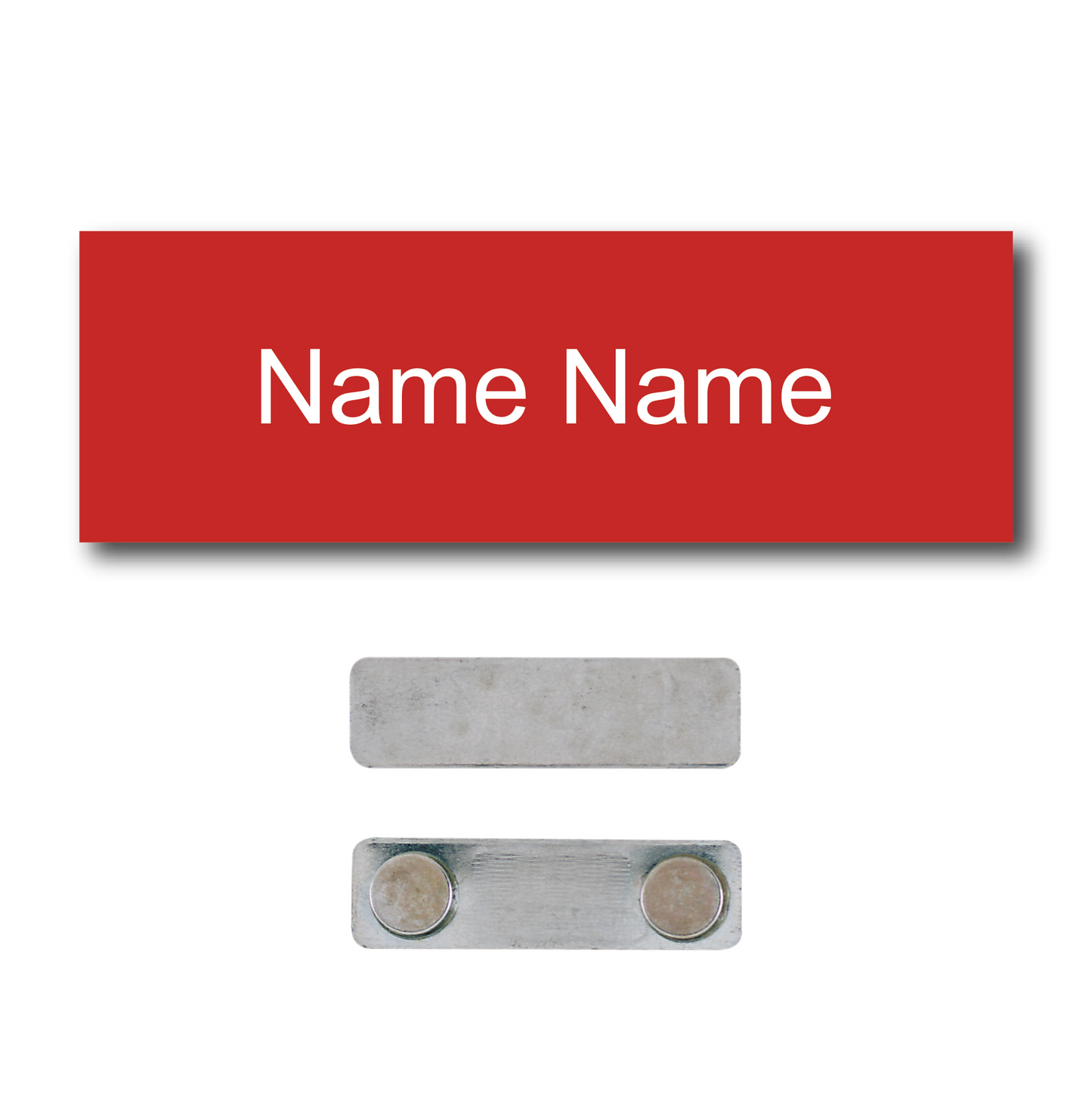 Single Color Plastic Name Badge with Magnetic Backing