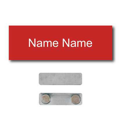 Single Color Plastic Name Badge with Magnetic Backing