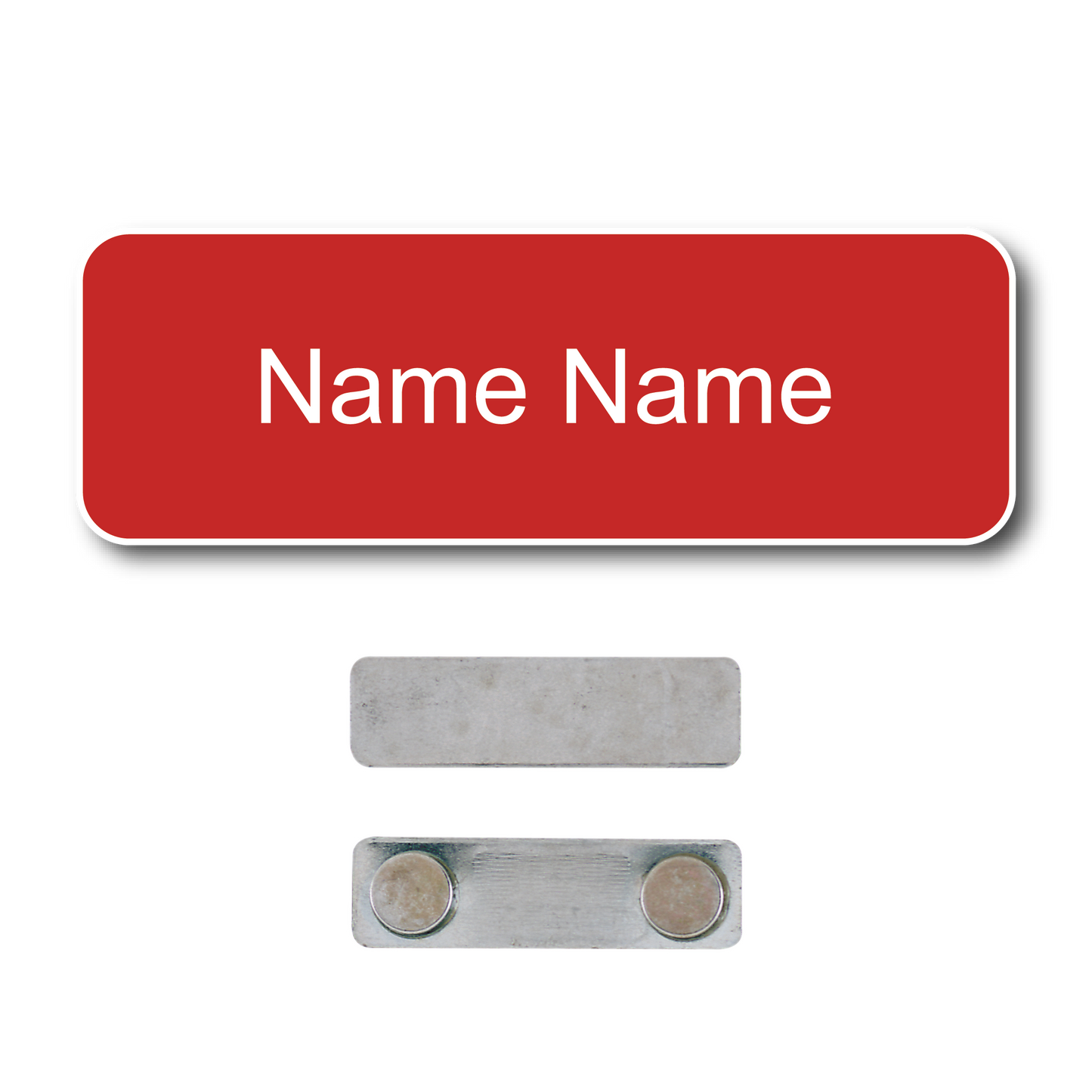 Single Color Plastic Name Badge with Magnetic Backing