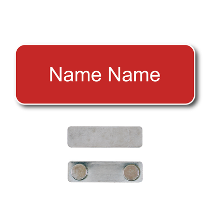 Single Color Plastic Name Badge with Magnetic Backing