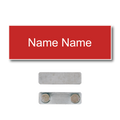 Single Color Plastic Name Badge with Magnetic Backing
