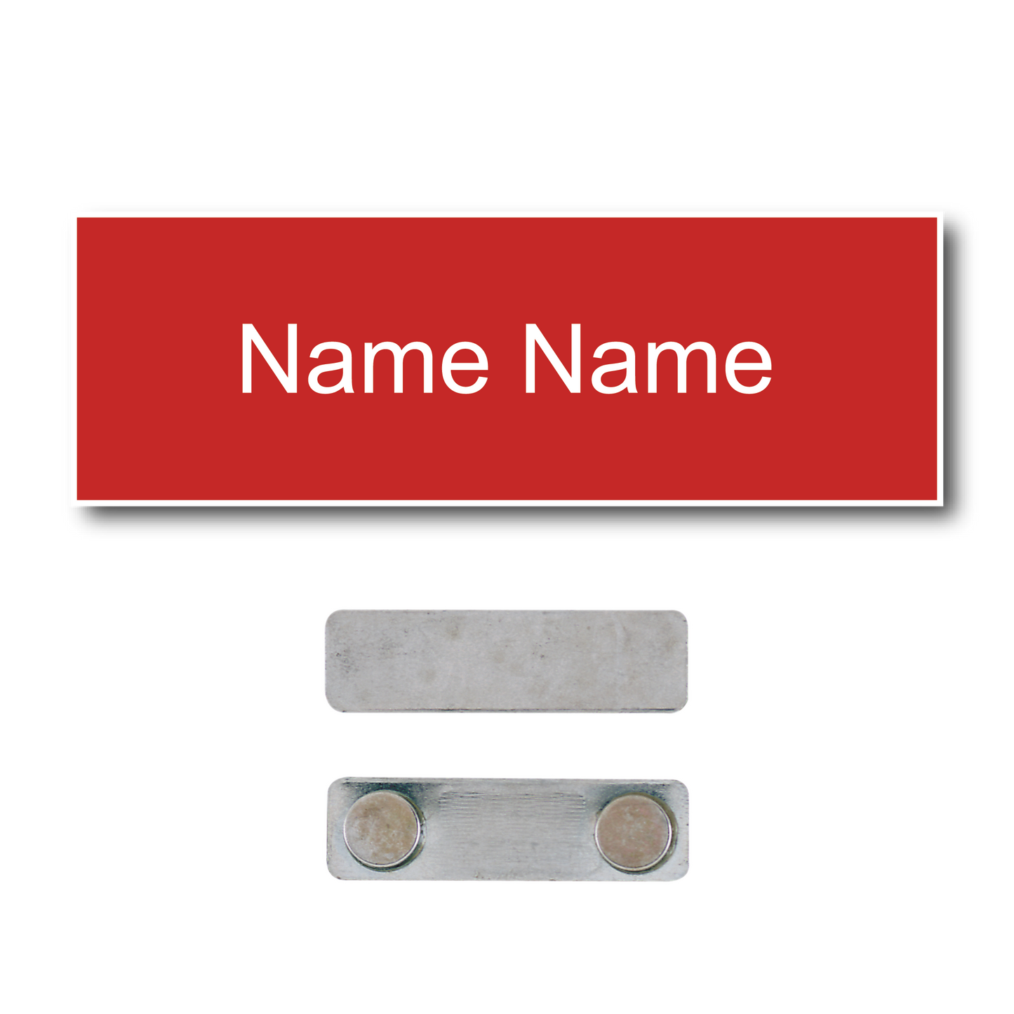 Single Color Plastic Name Badge with Magnetic Backing