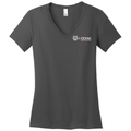 Charcoal front - Kodiak District ® Women’s Perfect Weight ® V-Neck Tee - Kodiak Project Services Logo