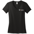 Jet Black front - Kodiak District ® Women’s Perfect Weight ® V-Neck Tee - Kodiak Project Services Logo