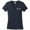 New Navy front - Kodiak District ® Women’s Perfect Weight ® V-Neck Tee - Kodiak Project Services Logo
