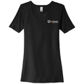 Black front - Kodiak District® Women’s V.I.T.™ Rib Scoop Neck Tee - Kodiak Project Services Logo
