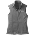Grey Steel front - Kodiak Eddie Bauer® - Ladies Fleece Vest - Kodiak Project Services Logo