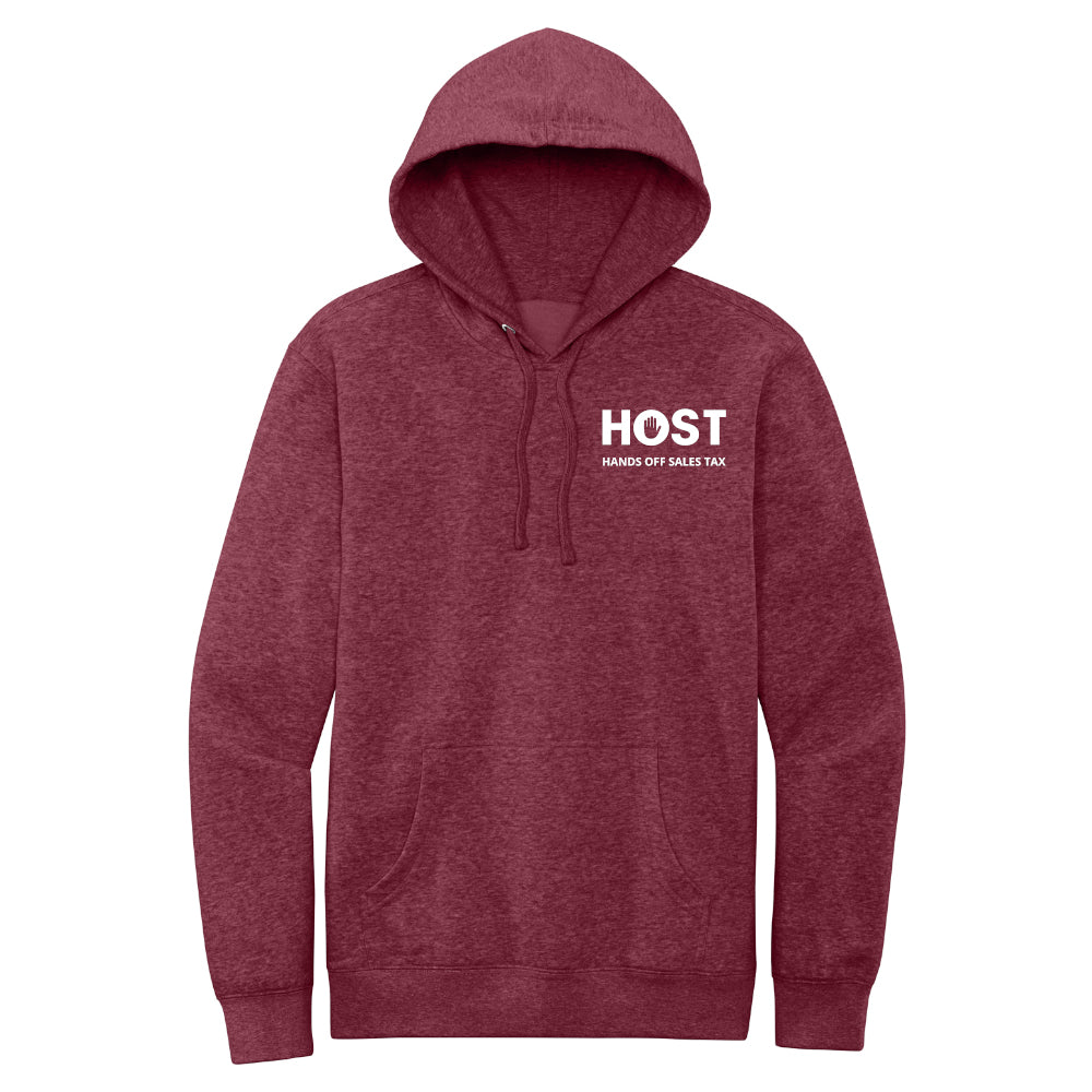 Hands Off Sales Tax Heathered Cardinal Hoodie