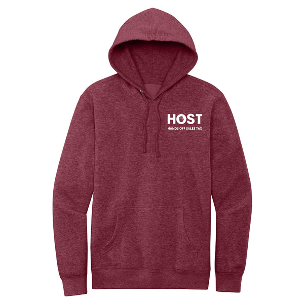 Hands Off Sales Tax Heathered Cardinal Hoodie