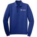 Royal front - Kodiak Port Authority® Silk Touch™ Long Sleeve Polo - Kodiak Project Services Logo